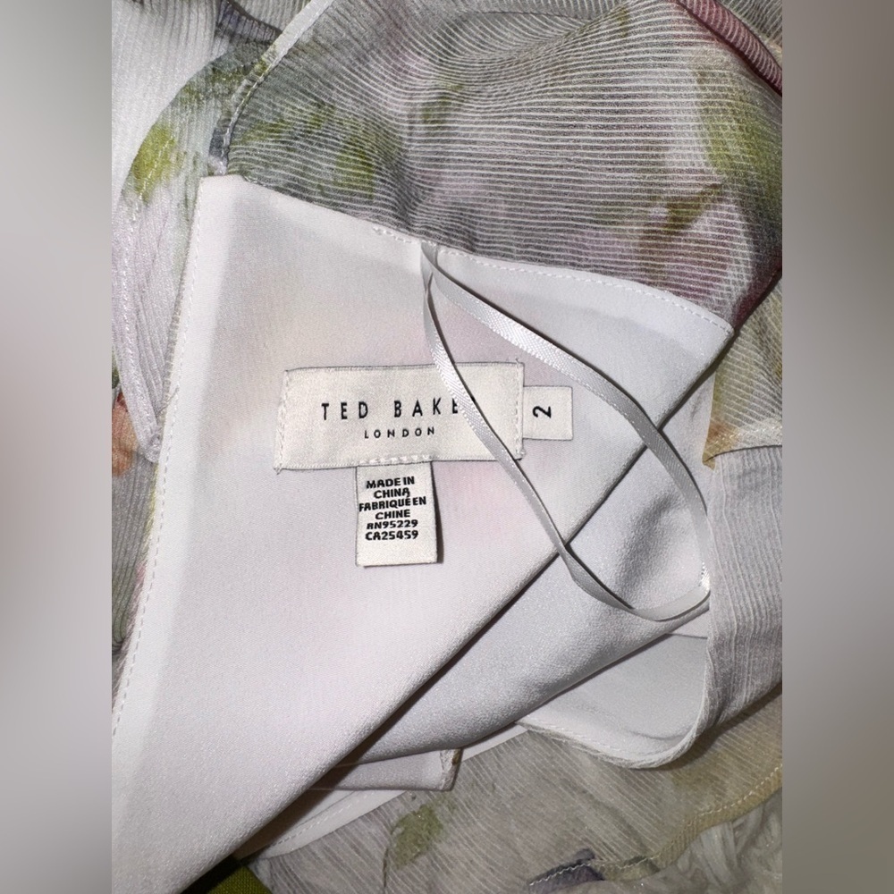 NEW Ted Baker Angel Sleeve Fit and Flare Mini Dress sz TB 2 US 4 - Picture 9 of 11